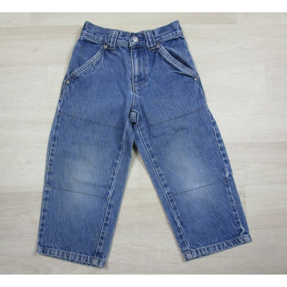Vintage Y2K GAP Jeans Toddler (4) Blue Denim Utility Double Knee Workwear Baggy